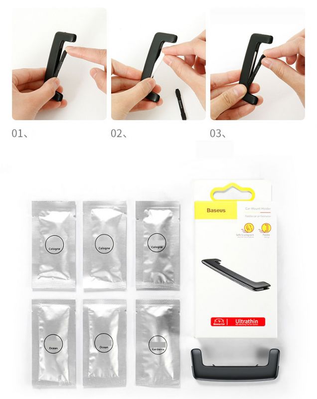 Nước Hoa sáp thơm dạng thanh mỏng kẹp của gió điều hòa ô tô Baseus