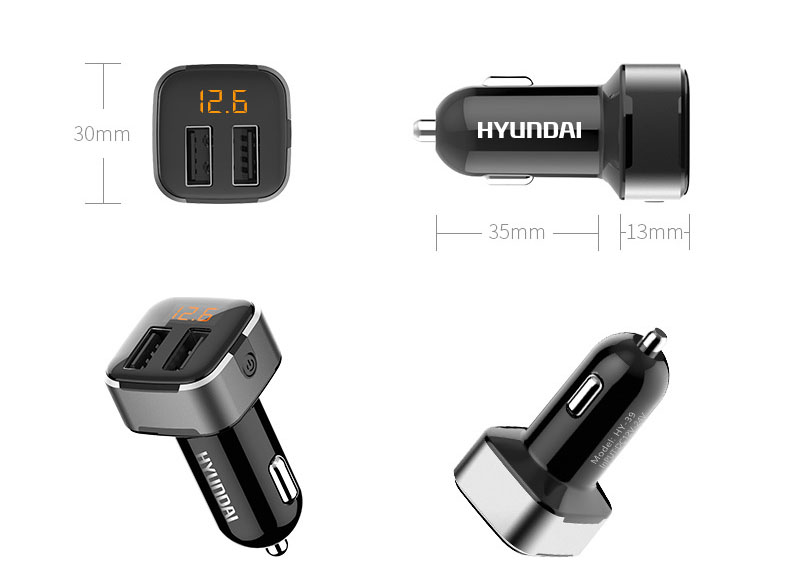 Tẩu sạc nhanh chia điện ra  2 cổng usb chính hãng Hyundai