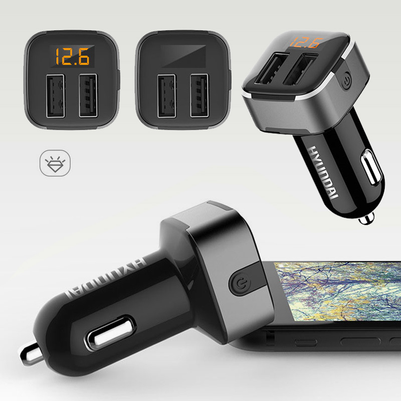 Tẩu sạc nhanh chia điện ra  2 cổng usb chính hãng Hyundai