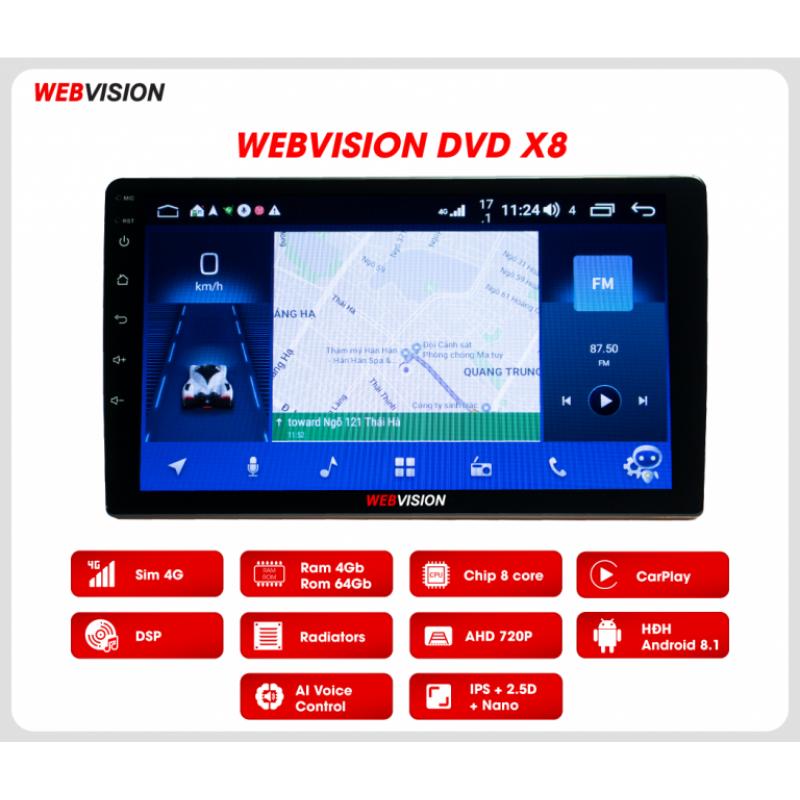 Màn hình Android DVD ô tô Webvision X8